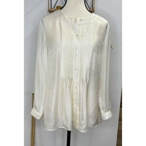 Trina Turk Off White Victorian Long Sleeve Blouse‎